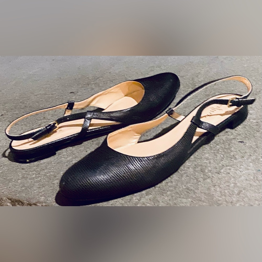 Cole Haan  Slingback Textured Black  Flats